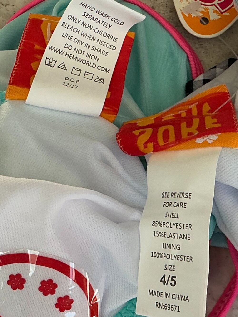 3 Swimsuits Bundle NWT SZ 4/5 (2‎ one pc & 1 tankini set) - Picture 9 of 13